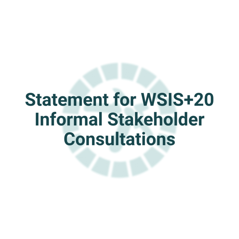 TGI Statement for WSIS+20 Informal Stakeholder Consultations