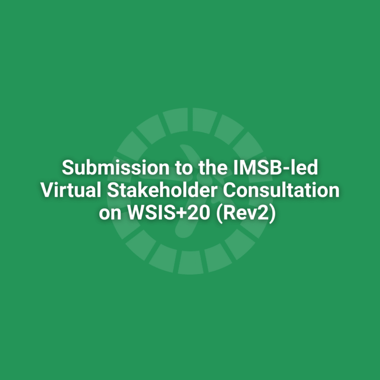 TGI Submission to the WSIS+20 IMSB-led consultation (Rev2)